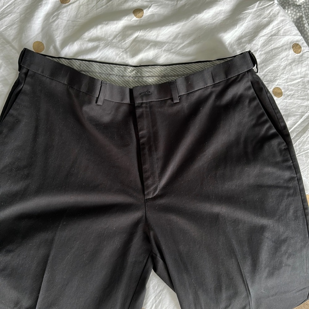 Men’s Haggar Relaxed Fit cotton pant. 2 pairs in black